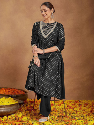 Janasya Women Kurti Pant Dupatta Set