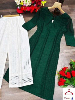 GUFRINA Women Kurti Palazzo Set