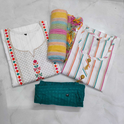 UF Collection Women Kurta Pant Dupatta Set