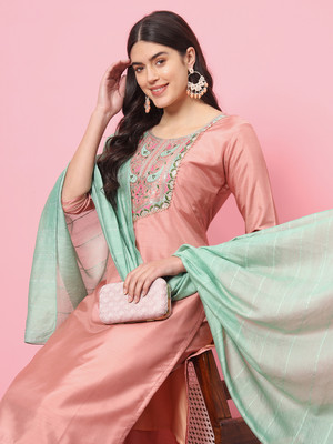VredeVogel Women Kurta Pant Dupatta Set