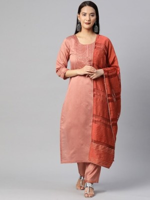 KAVINDI Women Kurti Pant Dupatta Set