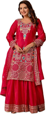Gangotri Women Ethnic Top Sharara Dupatta Set