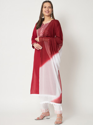 Chafi Collection Women Kurti Pant Dupatta Set