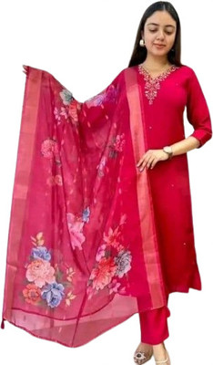 NIRAENTERPRISE Women Kurti Pant Dupatta Set