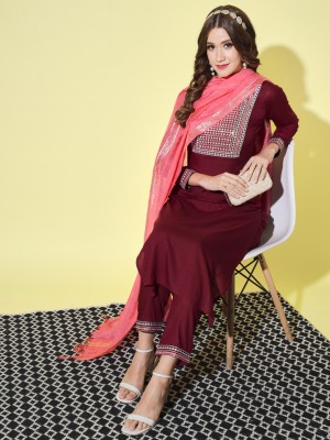 Tibra Attire Women Kurti Pant Dupatta Set