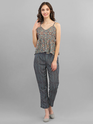 RIEKA Women Ethnic Top Pant Set