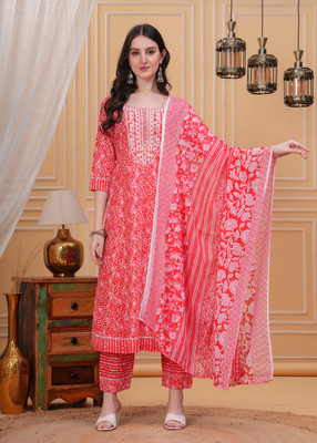 JC4U Women Kurta Pant Dupatta Set