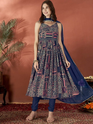 ANOUK Women Kurta Churidar Dupatta Set