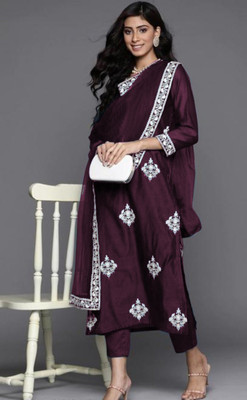 PILUDI Women Kurta Pant Dupatta Set