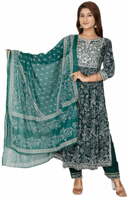 Waheguru Fashion Women Kurta Pant Dupatta Set