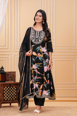 TOULIN FAB Women Kurta Palazzo Dupatta Set
