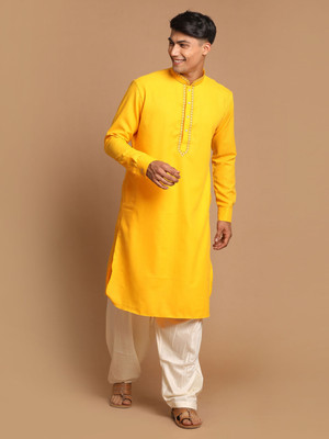 VASTRAMAY Men Kurta Patiala Set