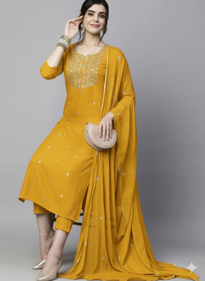 ANJIKI Women Kurti Pant Dupatta Set