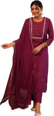 ADHEERA Women Kurti Pant Dupatta Set