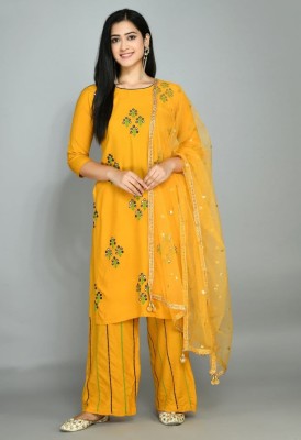 Lycrofest Women Kurta Palazzo Set