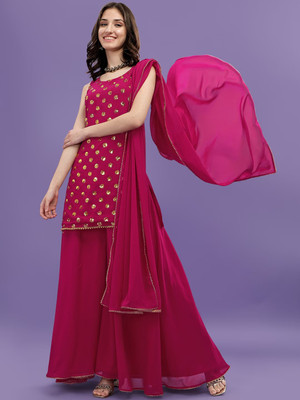 FASHION BASKET Women Kurta Palazzo Dupatta Set