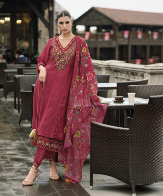 Indo Era Women Kurta Pant Dupatta Set