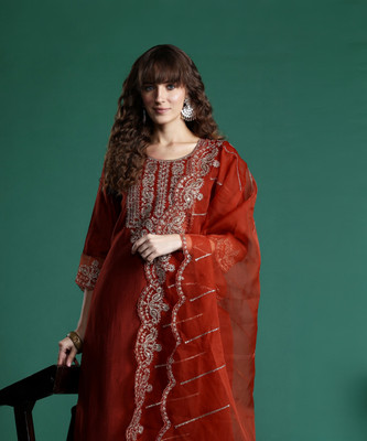 Indo Era Women Kurta Pant Dupatta Set