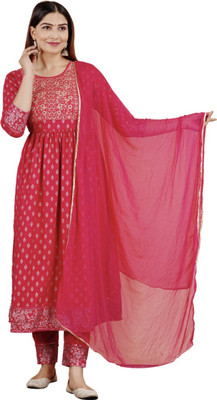 LaxmiCollection Women Kurti Pant Dupatta Set