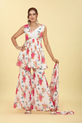 Odd by chansi Trendz Women Kurta Sharara Dupatta Set