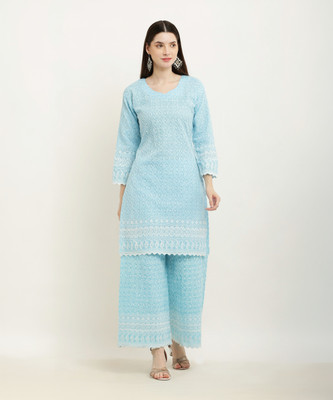 Shopbering Women Kurta Palazzo Set