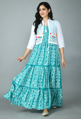 jenswi Anarkali Gown(Light Green)