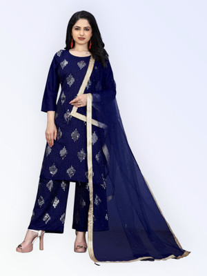 HOC's Women Kurta Palazzo Dupatta Set