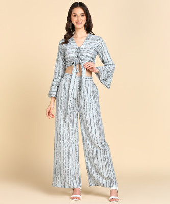 Rudraaksha Women Crop Top Palazzo Set