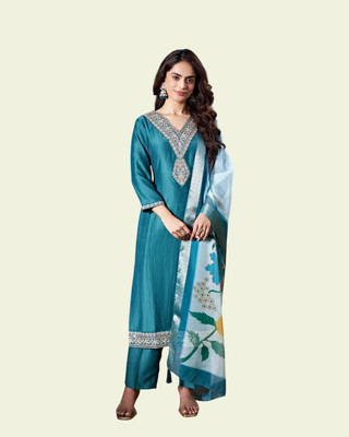 KOTRONS Women Kurti Pant Dupatta Set