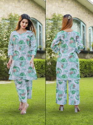 Indian Rani Women Ethnic Top Palazzo Set