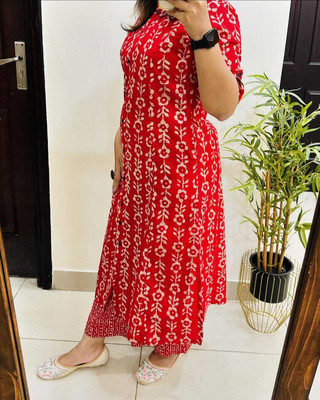 AACHUKI Women Kurta Palazzo Set