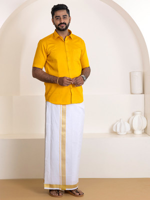 Ramraj Cotton Men Shirt Dhoti Set