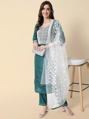 VredeVogel Women Kurta Pant Dupatta Set