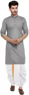 SONBAI Men Kurta Dhoti Set