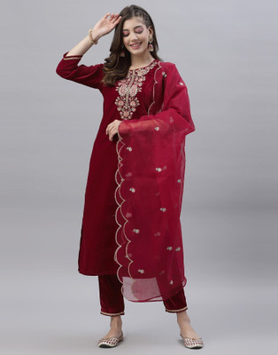 Skylee Women Kurta Pant Dupatta Set
