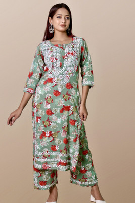 myplusfashion Women Kurta Palazzo Set