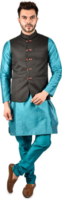 PRINTCULTR Men Kurta Pyjama Ethnic Jacket Set