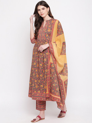 VBUYZ Women Kurta Palazzo Dupatta Set