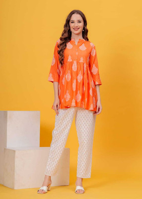 Dinaya Women Ethnic Top Pant Set