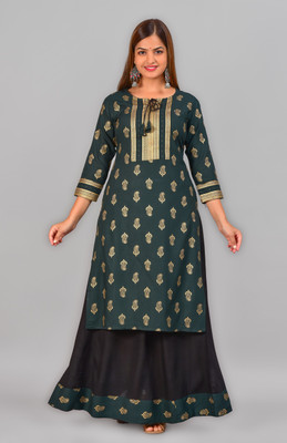 aerotick Women Kurti Skirt Set