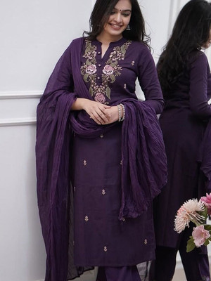 Heturaj fashion Embroidered Kurta, Trouser/Pant & Dupatta Set