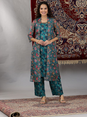 Aurelia Women Kurta Pant Ethnic Jacket Set