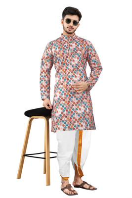 DHASU TRENDZ Men Kurta Dhoti Set