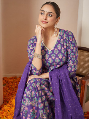 Janasya Women Kurti Pant Dupatta Set