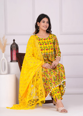 Harsh Enterprises Women Kurta Pant Dupatta Set