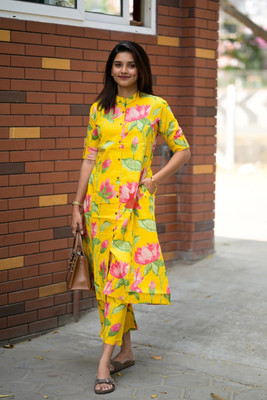 FLENGO Women Kurti Palazzo Set