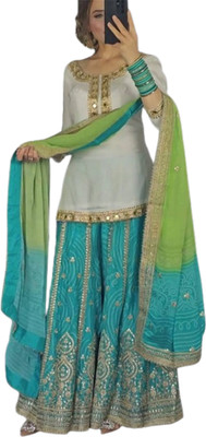 NIDHI'S FASHION Women Ethnic Top Palazzo Dupatta Set