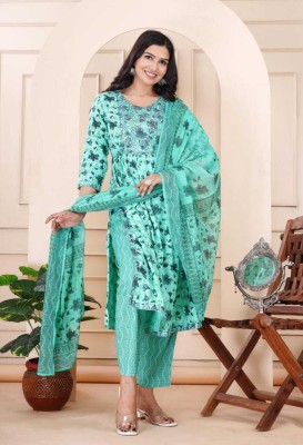 GM SARA Women Kurti Pant Dupatta Set