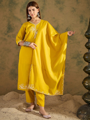 VredeVogel Embroidered Kurta, Trouser/Pant & Dupatta Set