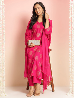 Tasrika Printed Kurta, Trouser/Pant & Dupatta Set